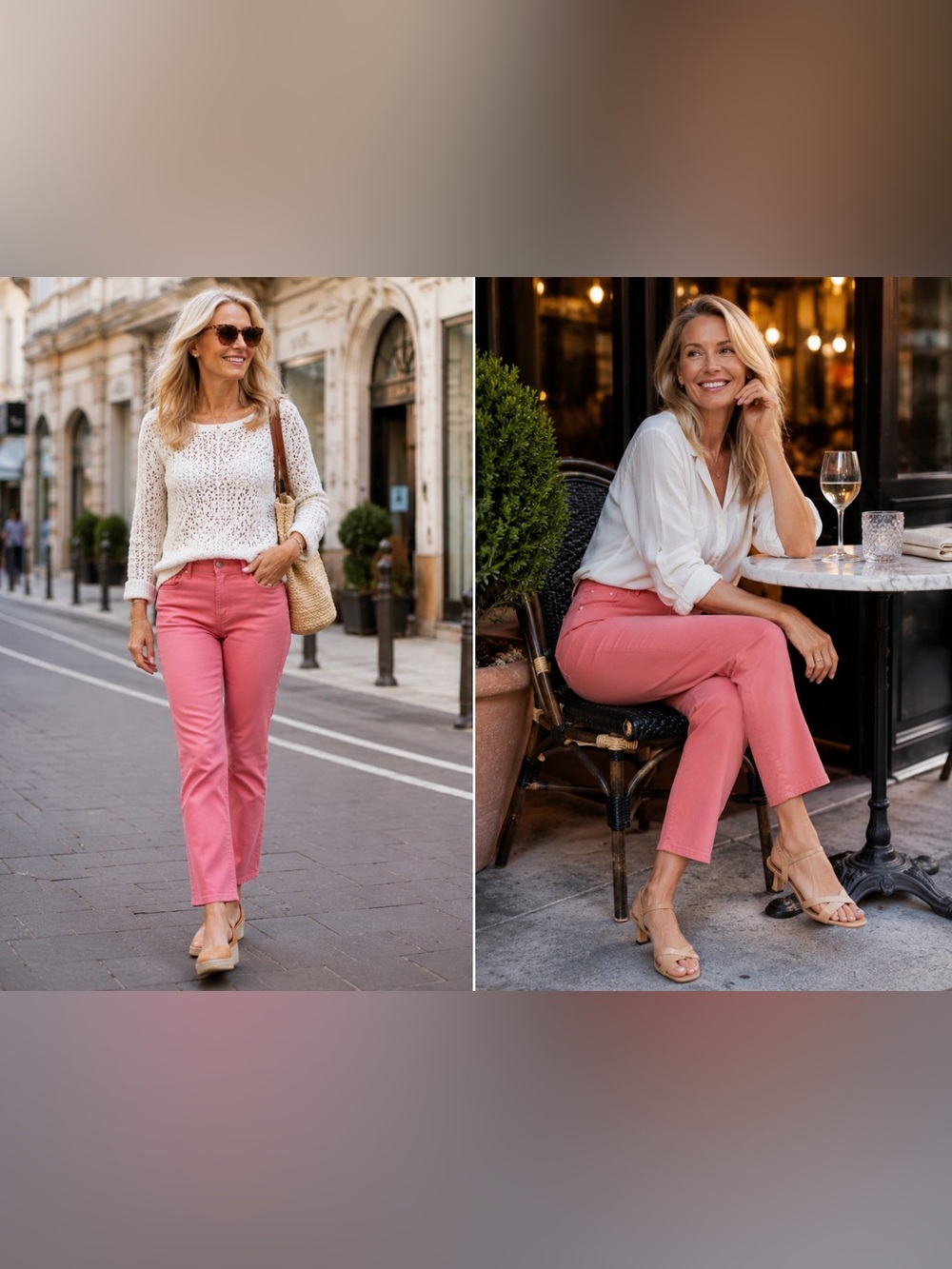Eileen Fisher Rose-Pink Straight Leg Jeans - Picture 3 of 8